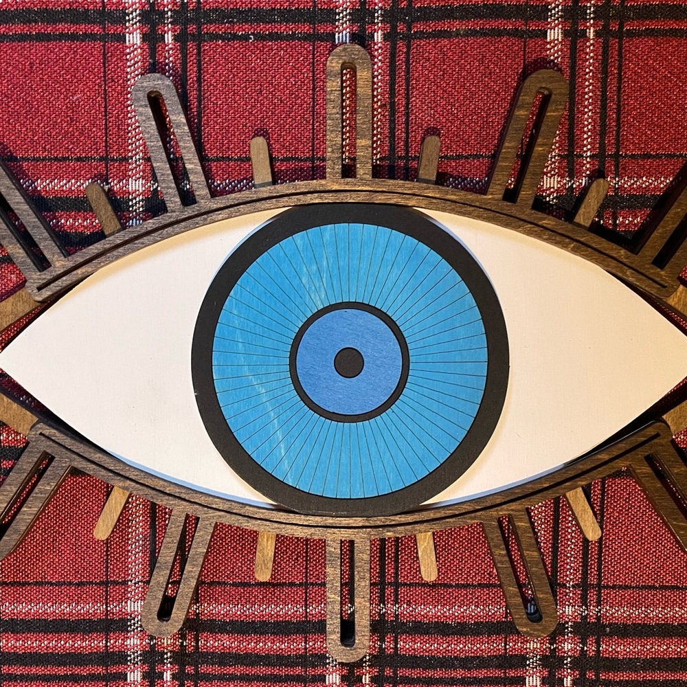 Super cute and stylish bohemian evil-eye wall decoration